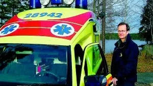 Platsen för ambulanstäckning. - Hit till Långsjön kommer ambulansen  i beredskap för att täcka upp enheter i norra länet, säger ambulanschef Leif Svensson.                                                      FOTO. MARGARETA LJUNGBLAD