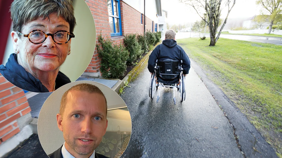 Bodil Mellgren (S) är socialnämndens ordförande och Jacob Högfeldt (M) är kommunstyrelsens ordförande. Bakgrundsbilden är en genrebild från ett annat sammanhang och är inte tagen i Strängnäs kommun.