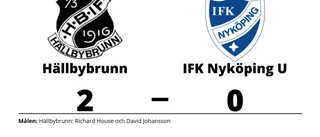 IFK Nyköping U föll borta mot Hällbybrunn