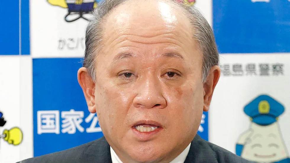 Polischefen Itaru Nakamura meddelar sin avgång. Arkivbild.