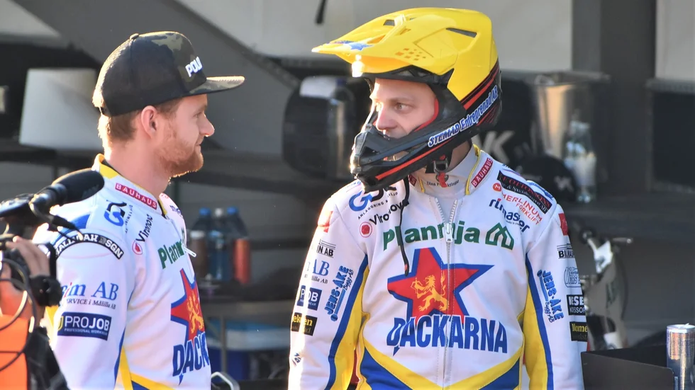Dackarnas Brady Kurtz och Jacob Thorssell.