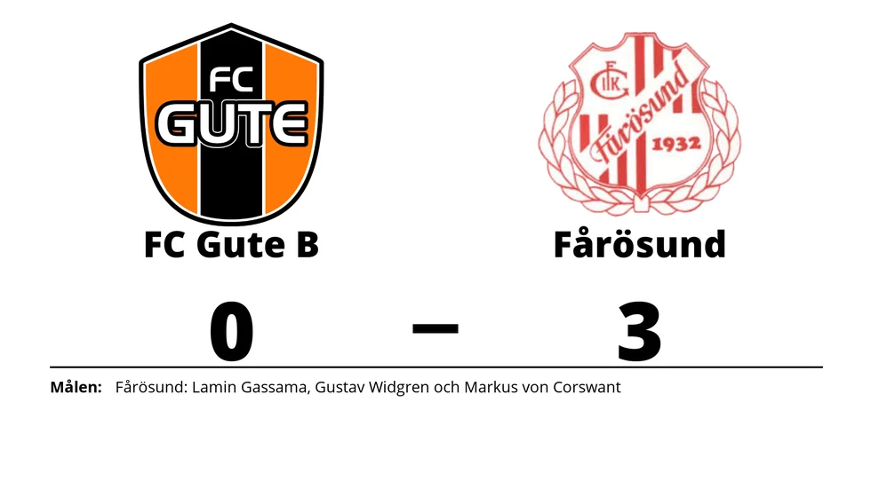 FC Gute B förlorade mot Fårösund GoIK