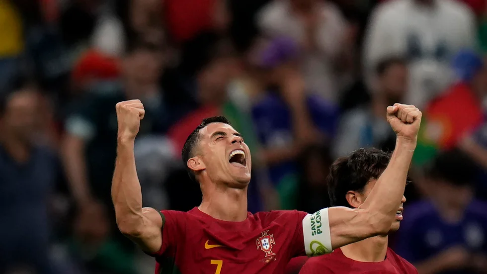 Cristiano Ronaldo firar 1–0-målet – som han senare blev av med.