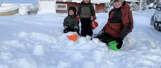 Vinterlek med snökakor        