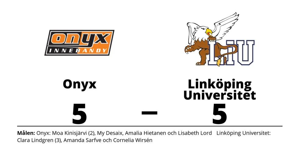 Onyx IBS D1 spelade lika mot LiU AIF IBK