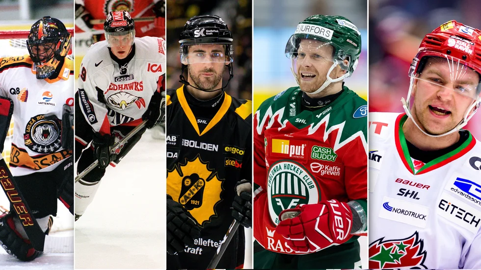 Jarmo Myllys, Juha Rihijärvi, Bud Holloway, Ryan Lasch och Per-Åge Skröder saknas än så länge på Cmores lista över SHL:s 20 främsta importer, där de tre toppplatserna finns kvar.