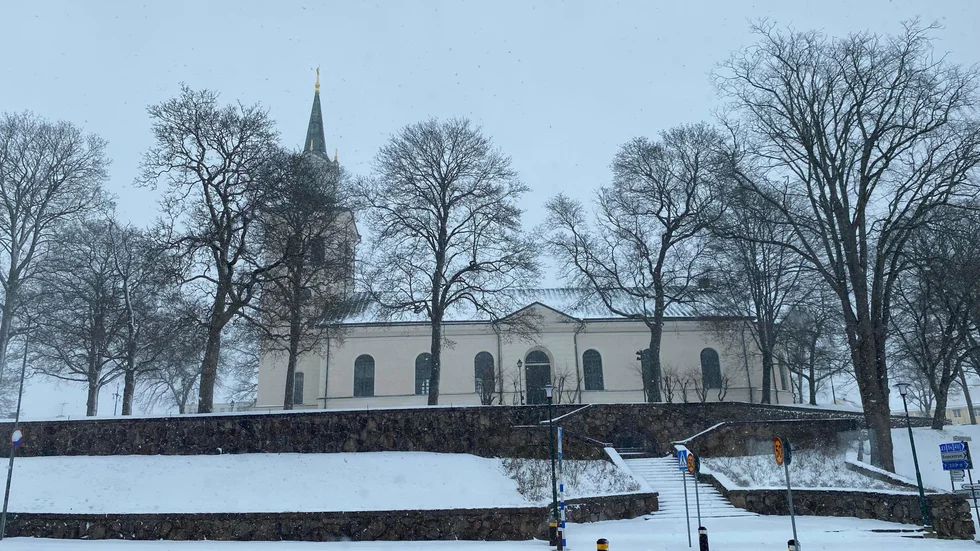 Ett snöigt Vimmerby.