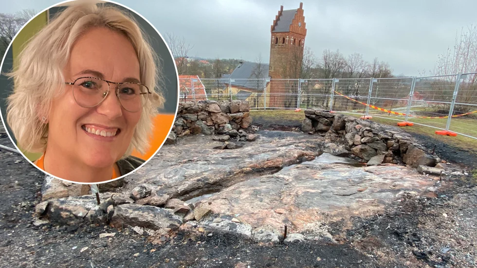 Malin Nygren är projektledare på Kfast och utreder olika alternativ för återuppbyggnad av den nedbrunna kvarnen på Klockberget i Torshälla.