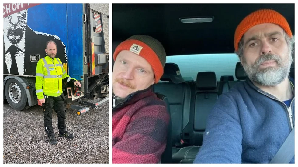 Jens Larsson och Kalle Zackari Wahlström ska köra lastbil ner till Ukraina tillsammans med Blågula bilen. Linköpingsprofilen Take Aanstoot ligger bakom hjälpprojektet.
