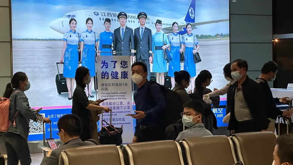 En flygplats i Jiangxi-provinsen. Arkivbild.