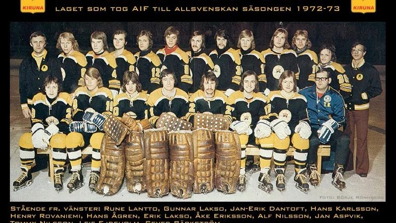 Laget som tog Kiruna AIF till ishockeyns högsta serie.     