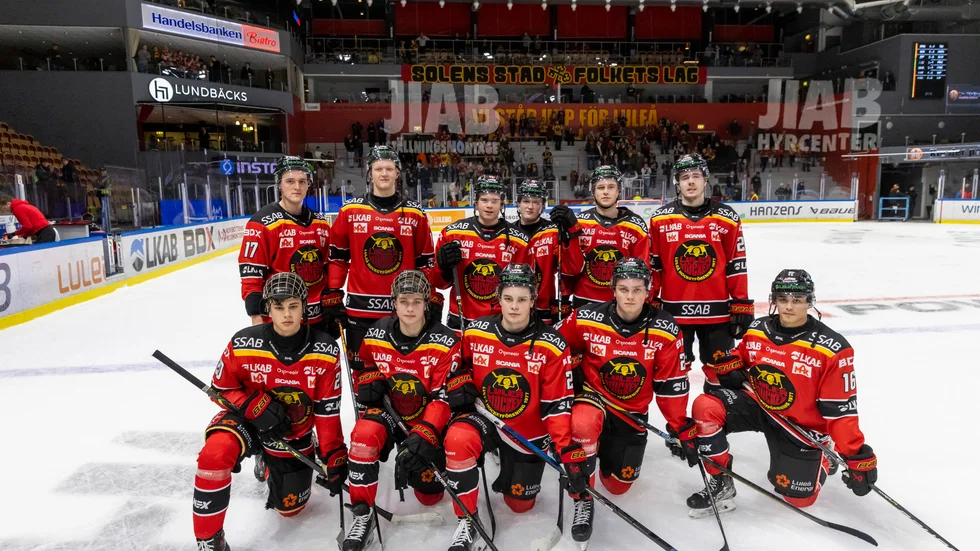 Hela elva spelare från Luleås J20-lag fanns med i laguppställningen mot Malmö i den sista grundseriematchen i SHL mot Malmö. 