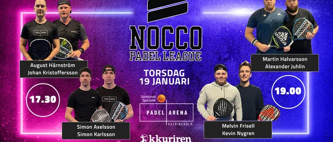 Se första omgången av Nocco Padel League – vi sände dubbelt