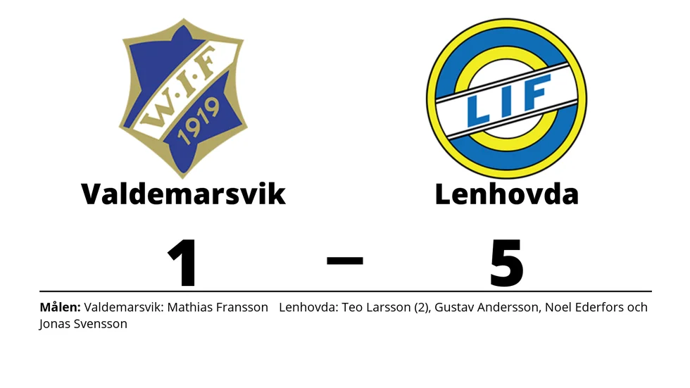 Valdemarsviks IF förlorade mot Lenhovda IF