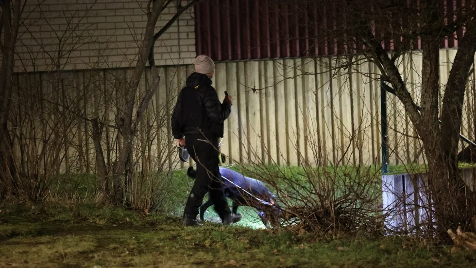 Hundar användes under onsdagens sökarbete i Flogsta.