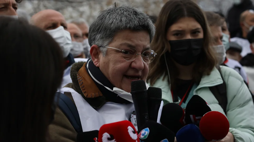 Läkaren Sebnem Korur Fincanci har gripits i Istanbul. Bilden är tagen i februari i år.