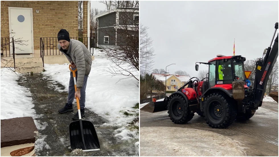 Samir Destanovic skottar och sandbilen fortsätter turen i Vimmerby.