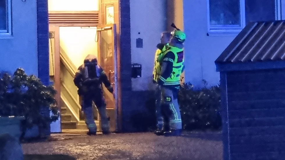 Räddningstjänsten larmades till Apelgatan på måndagskvällen.