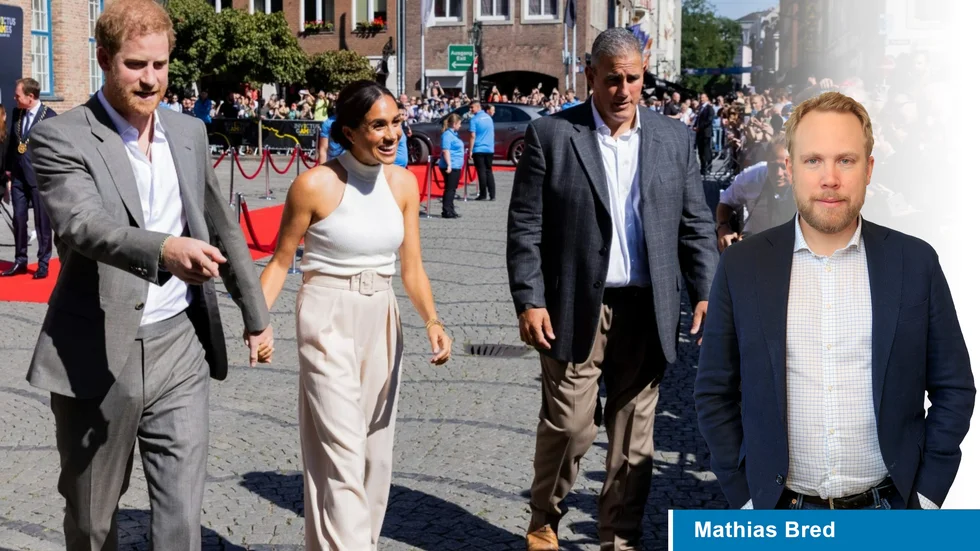 Harry och Meghan på en tillbakadragen röda mattan-visit i Tyskland i september. 
