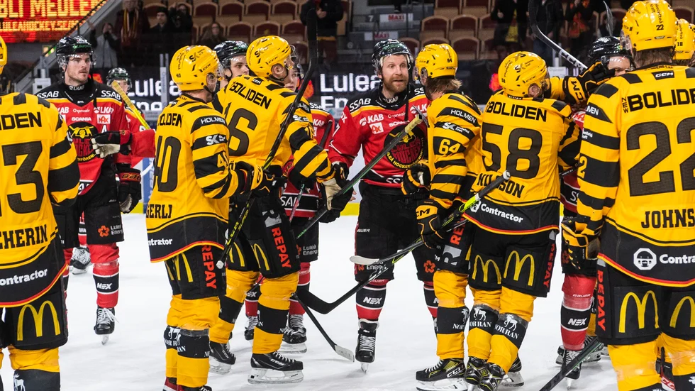 Leo Komarov, Luleå Hockey, och Jonathan Pudas, Skellefteå var inte helt överens efter derbyt.