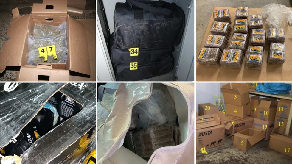 I lagerlokalen i Strängnäs, en lägenhet i Södertälje och två olika bilar hittade polisen cannabis, kokain och amfetamin som på gatan uppskattas ha ett medelvärde på drygt 58 miljoner kronor. Nu åtalas två män, den ena från Strängnäs kommun.