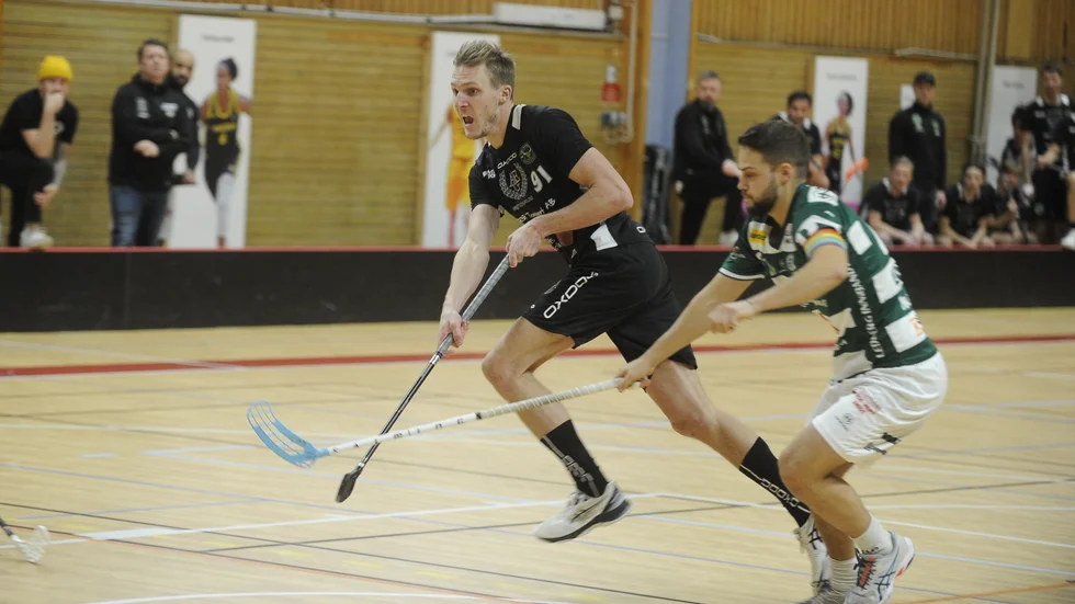 Pontus Eriksson stod för ett av FBC Nyköpings mål i bortamötet mot Linköpings FBC.