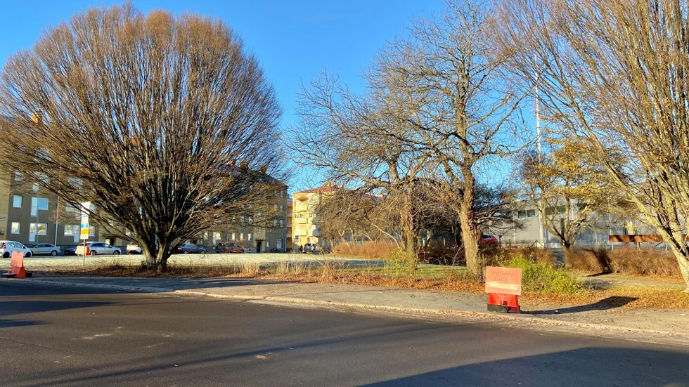 Här, i korsningen Stohagsgatan/Styrestagatan, ska en ny vändslinga för bussar byggas.