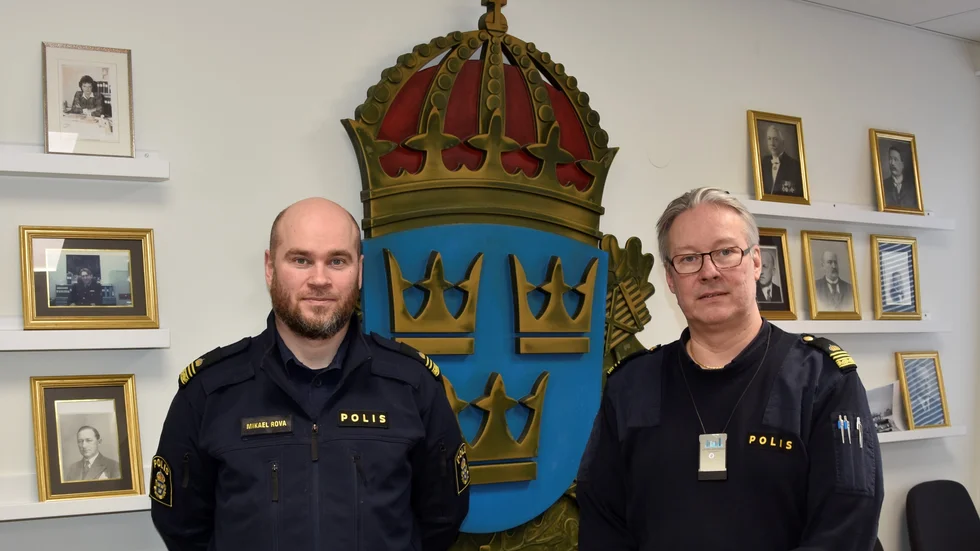 Mikael Rova och Ulf Wallin. Vapen och narkotika i fokus när polisen genomförde gemensam insats med finsk polis.