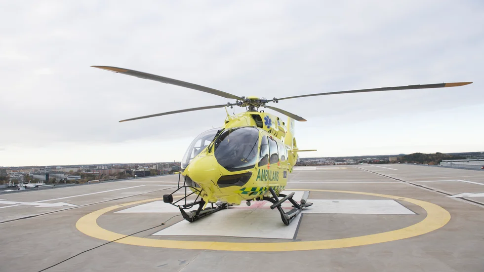 Mögelsporer har vispats upp i samband med helikopterlandningar på sjukhustaket på Århus universitetssjukhus i Danmark och trängt sig in i sjukhussalarna. Arkivbild.