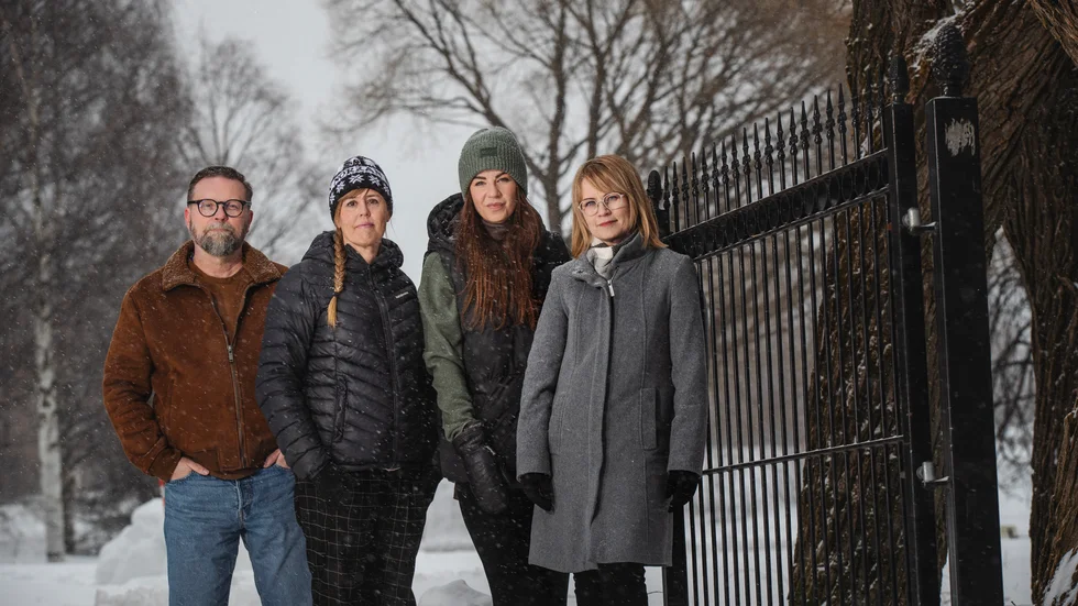 Peter Lindvall, Malin Christoffersson, Mari Gustafsson and Lenitha Andersson-Junkka are editors-in-chief and publishers for NSD, Norran, Piteå-Tidningen and Norrbottens-Kuriren, which is behind the joint venture Framtidsfabriken.