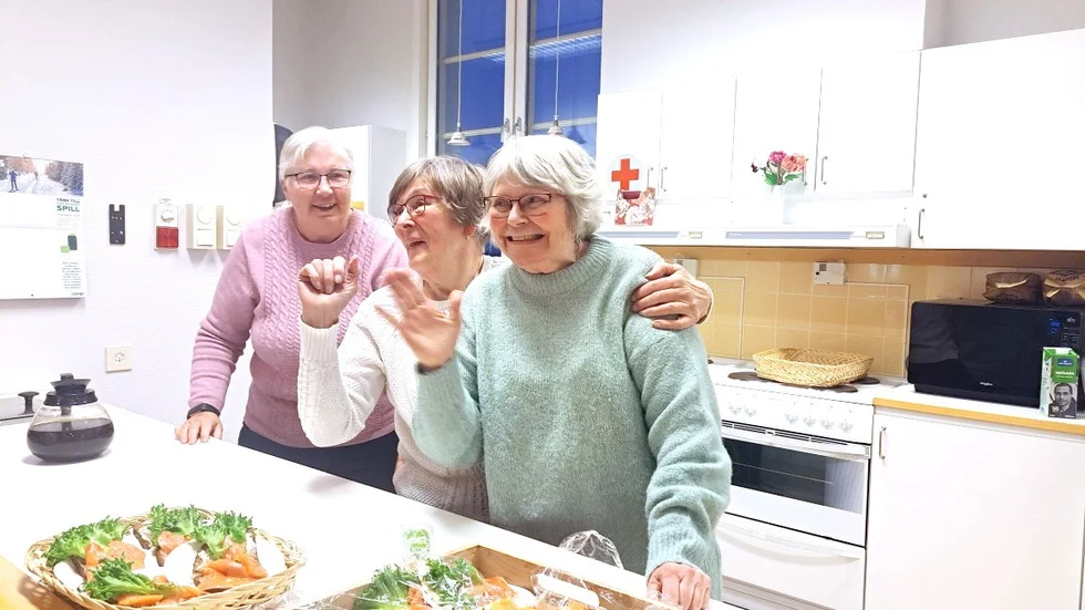 Trion som fixade fikat; Gerd, Hilkka och Britt-Marie.