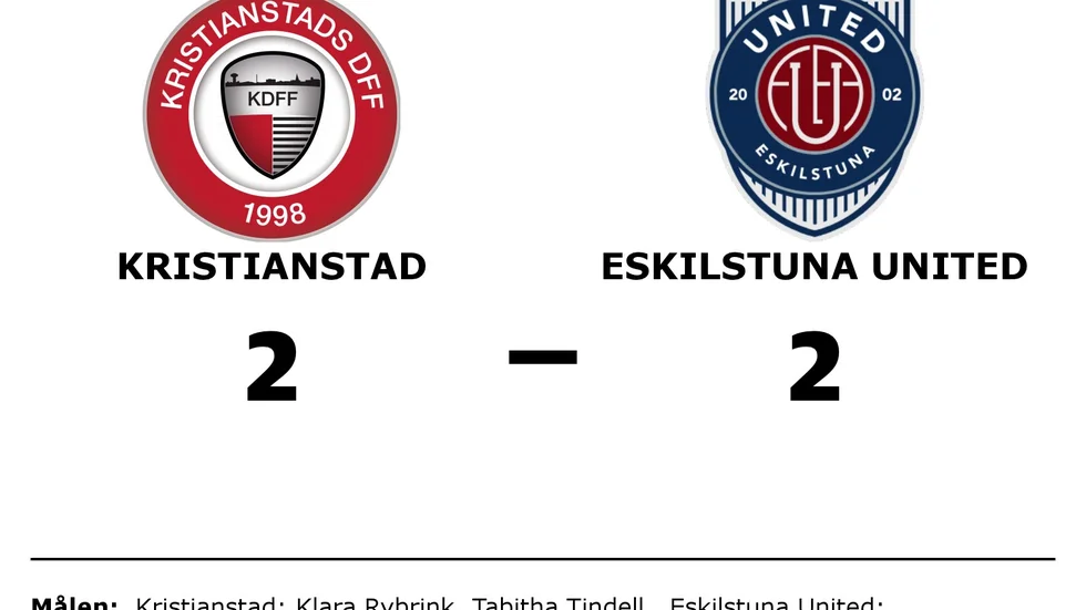 Kristianstad DFF spelade lika mot Eskilstuna United DFF