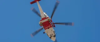 Nödställd räddades av helikopter