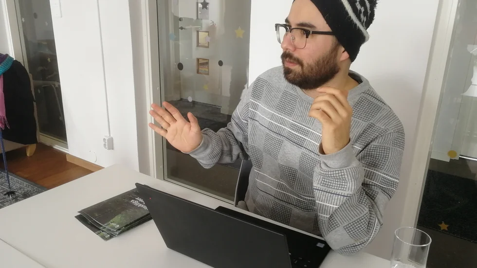 Oscar Barajas gästade Latinamerikakommittén i Luleå.