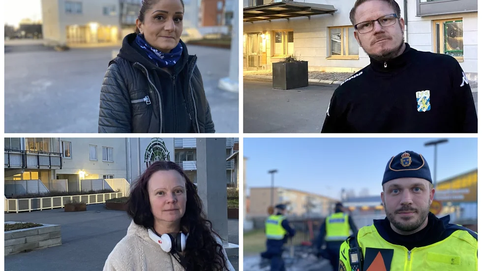 Navestadbor och polisen berättar om sina upplevelser av söndagens händelser i området. 
