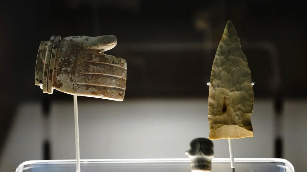 I utställningen "Mexikos storhet" på det antropologiska nationalmuseet i Mexico City visades 2021 mer än 800 föremål som återbördats från utlandet de senaste tre åren. Arkivbild.