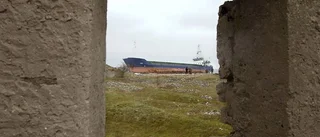 Lastfartyg gick på grund vid Faludden