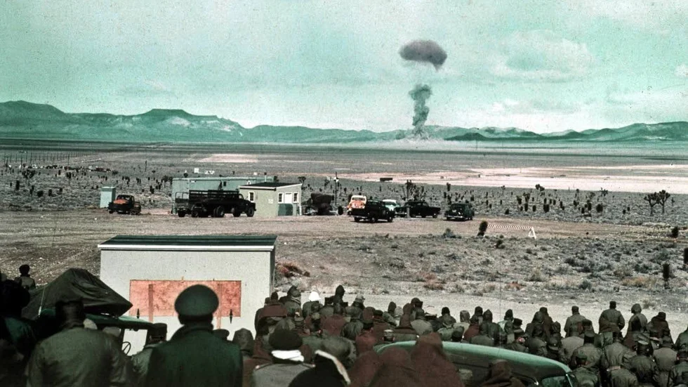 Provsprängning i Nevada, USA, 1955.