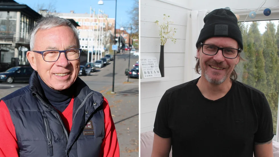 IFK Motalas ordförande Bo Ribers och Motala AIF hockeys kassör Stefan Svärd har lite olika syn på att Motala kommun avbryter upphandligen av ishallsbygget vid riksväg 50. 