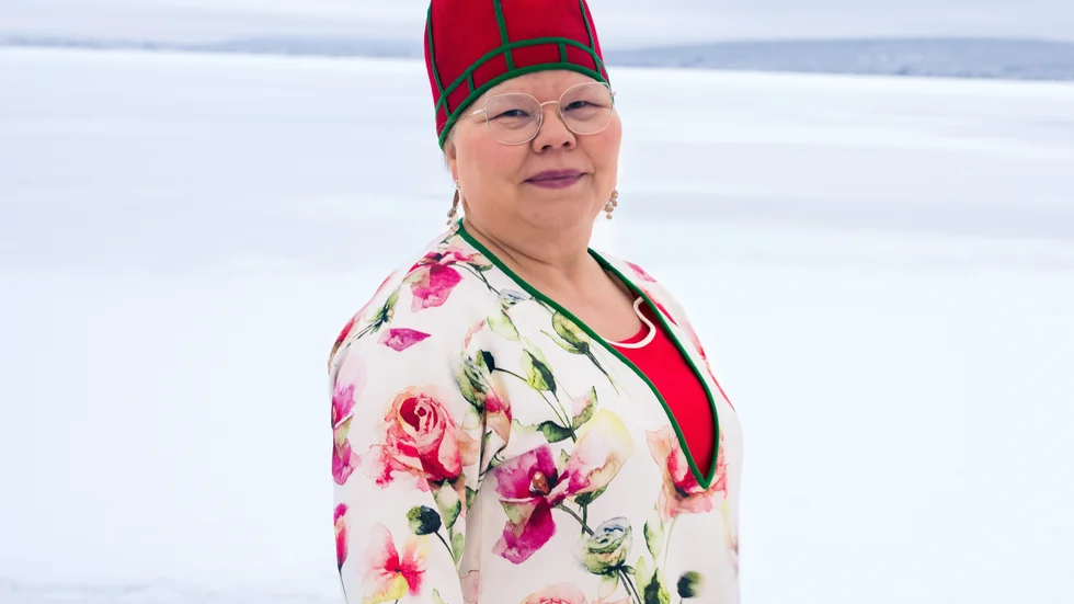  Pristagaren och konstnären Katarina Pirak Sikku, Jokkmokk.