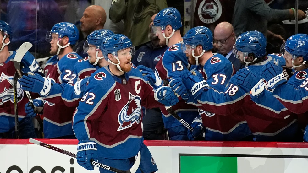 Colorados Gabriel Landeskog gjorde första finalmålet.