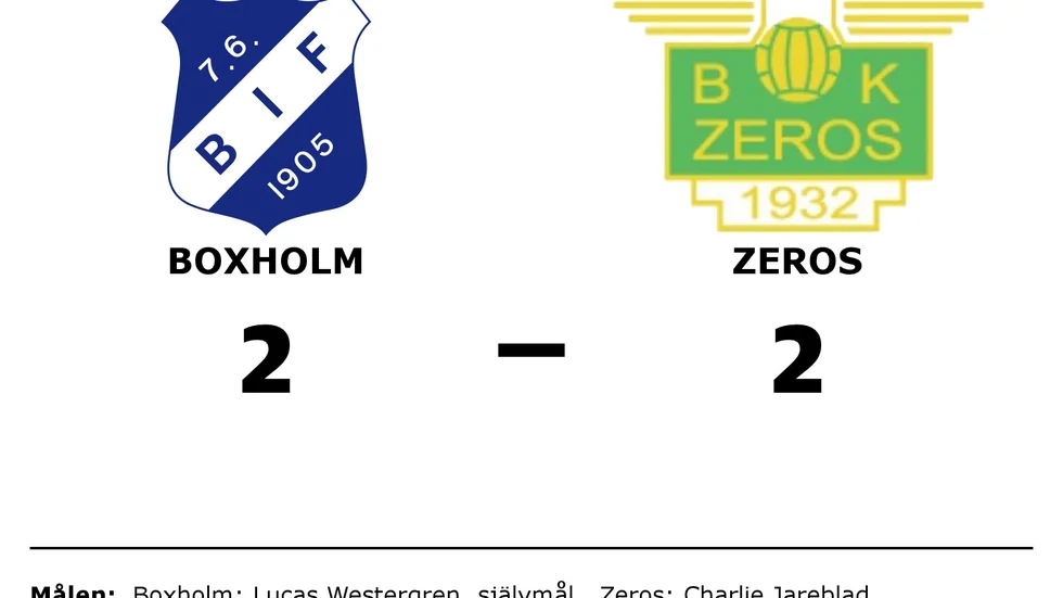 Boxholms IF spelade lika mot BK Zeros