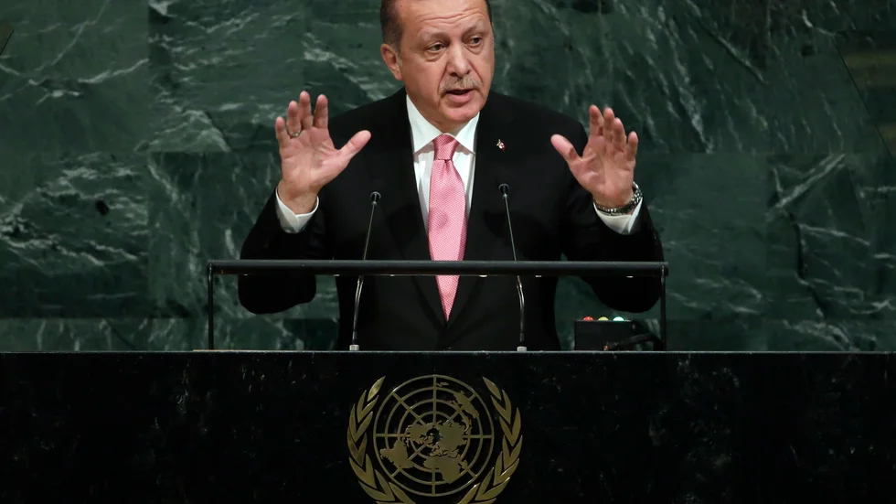 Turkiets president Recep Tayyip Erdogan i FN 2017.