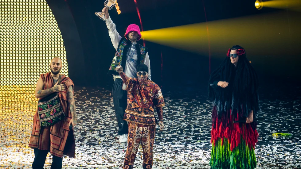 Ukrainska Kalush Orchestra vann Eurovision Song Contest. Arkivbild.