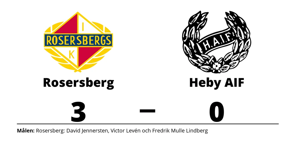 Rosersbergs IK vann mot Heby AIF