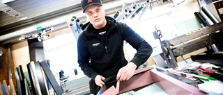 Han tävlar i SM i plåtslagning