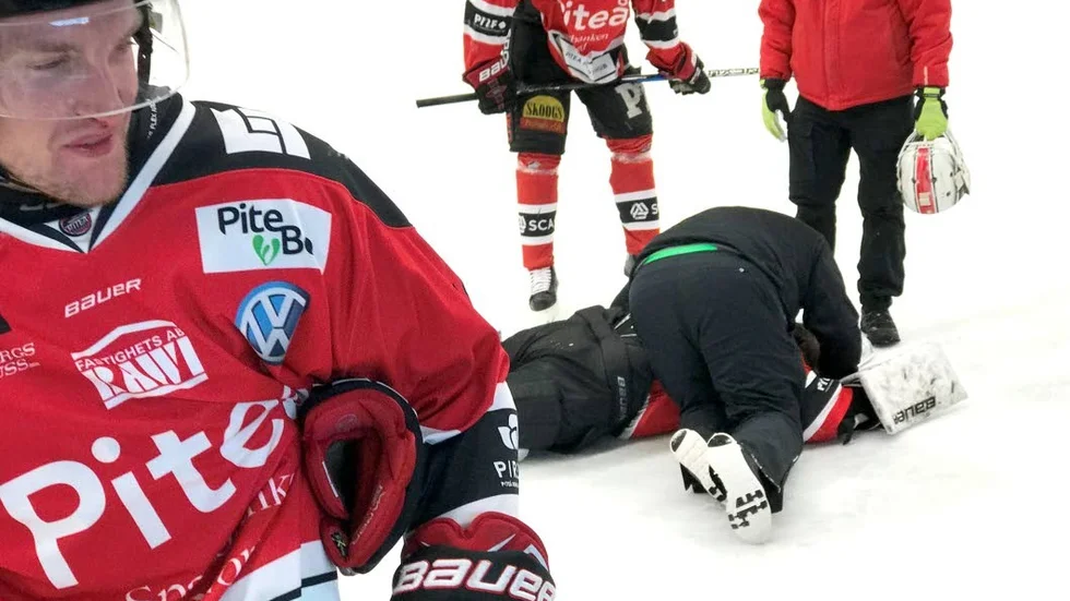 INGEN ANMÄLAN. Det ser inte ut att bli någon anmälan för attacken på Piteå Hockeys målvakt.