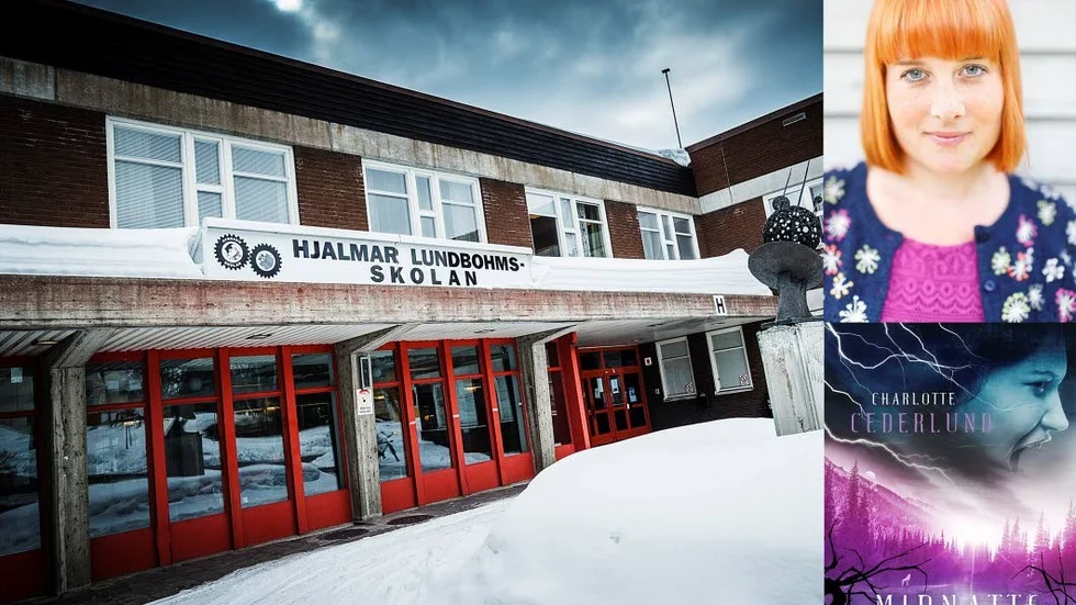 Slutet. Den sista delen av Idijärvi-trilogin av Charlotte Cederlund utspelar sig till stor del på Hjalmar Lundbohmsskolan i Kiruna.