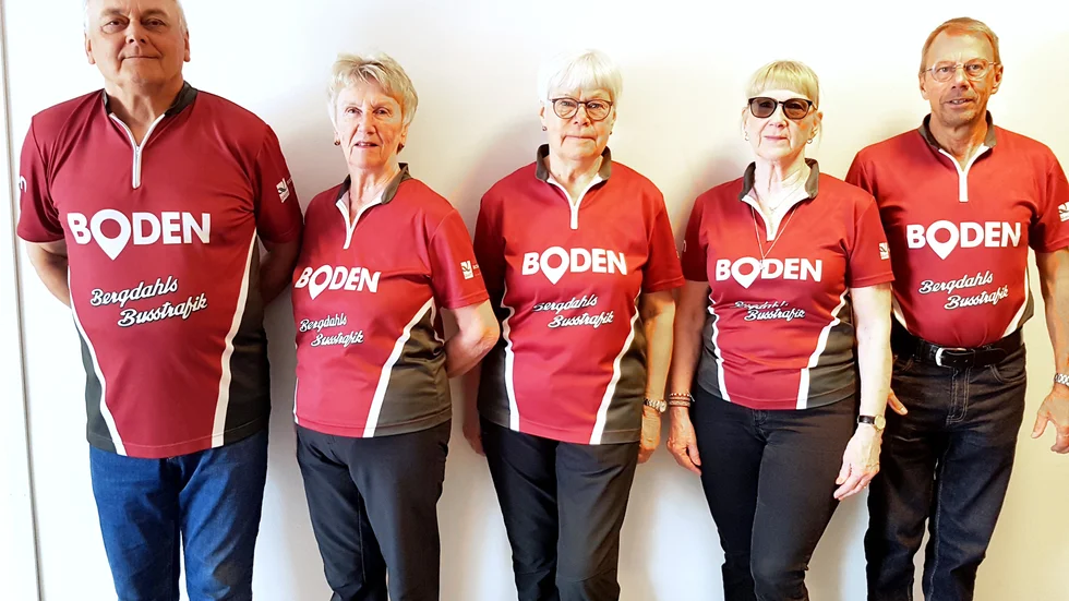 

Segerkvintetten från Boden var från vänster Ingvar Carlsson, Lisa Persson, Ulla Sundberg, Monika Svalkvist och Jan Rönnbäck.