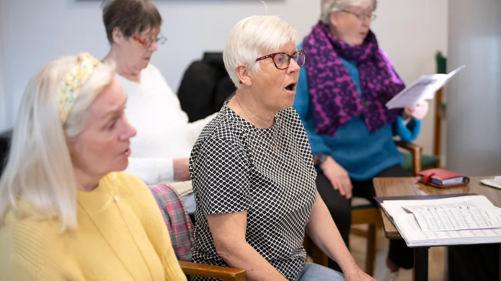 Malmökören Mixtus Cantus har börjat våga planera för framtiden igen. Från vänster: Christel Larsson Lunderquist, Lena Coquard, Gunilla Andréasson och Marianne Lipiäinen-Rosenberg.
